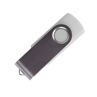 USB flash-карта "Dot" (16Гб), белый, 5,8х2х1,1см,пластик металл