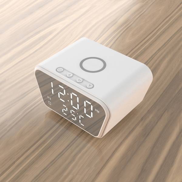 Настольные часы "Smart Clock" с беспроводным (15W) зарядным устройством, будильником и термометром