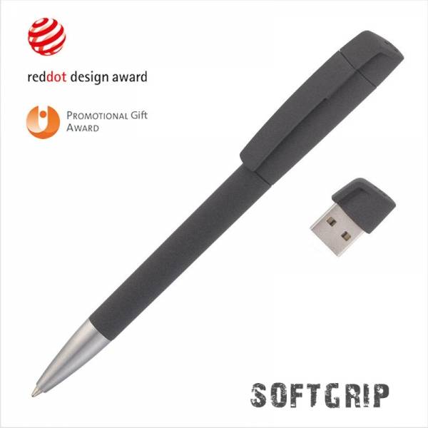 Ручка с флеш-картой USB 16GB «TURNUSsoftgrip M»