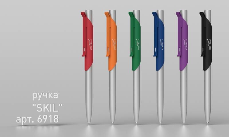 Ручка шариковая "Skil", покрытие soft touch