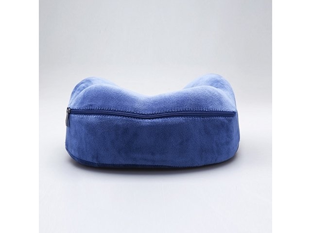 Подушка для путешествий с эффектом памяти, с капюшоном "Hooded Tranquility Pillow", синий