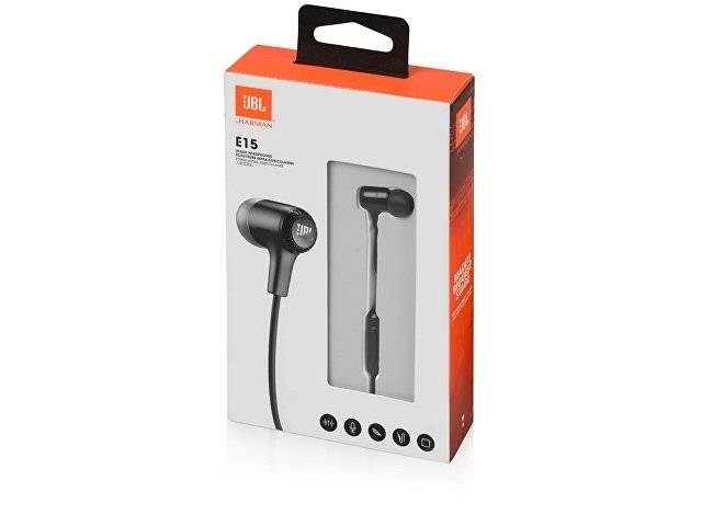 Пользовательские наушники JBL, JBLE15BLK, черный