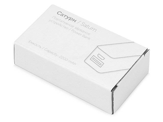 Портативное зарядное устройство "Сатурн", 2200 mAh, красный