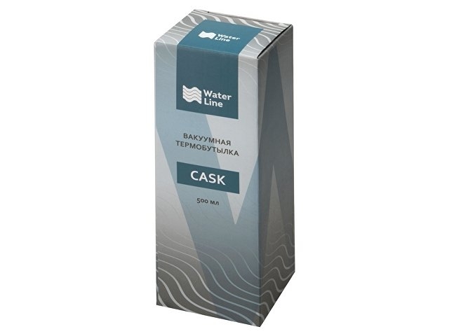 Вакуумная термобутылка "Cask" Waterline, soft touch, 500 мл, синий