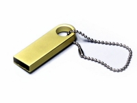 USB 2.0-флешка на 4 Гб с мини чипом и круглым отверстием, золотистый