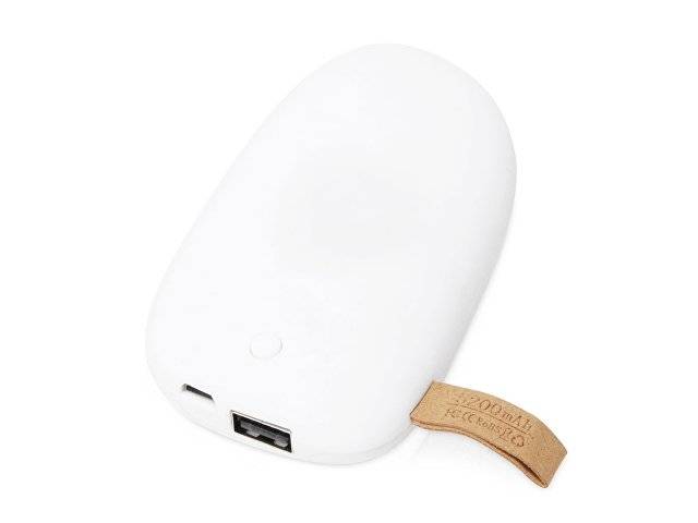 Универсальное зарядное устройство power bank в форме камня. 5200MAH. white