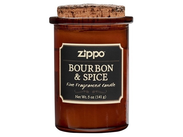 Ароматизированная свеча ZIPPO Bourbon & Spice, воск/хлопок/кора древесины/стекло, 70x100 мм