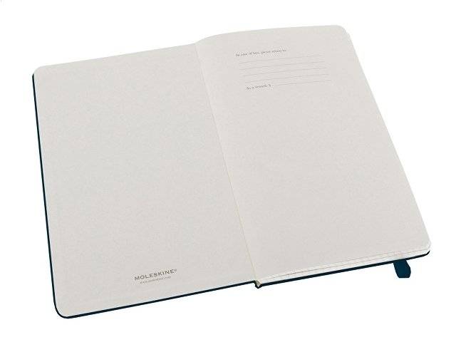 Записная книжка Moleskine Classic (в клетку) в твердой обложке, Large (13х21см), голубой сапфир