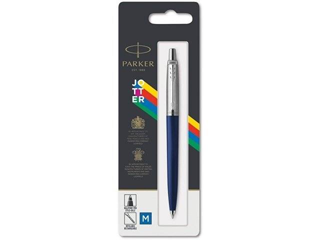 Шариковая ручка Parker Jotter ORIGINALS NAVY BLUE CT (2747C), стержень: M blue ЭКО-УПАКОВКА