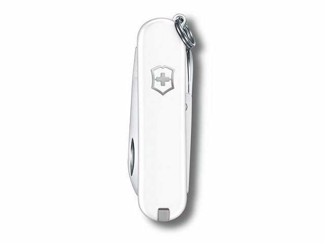 Нож-брелок VICTORINOX Classic SD Colors "Falling Snow", 58 мм, 7 функций, белый