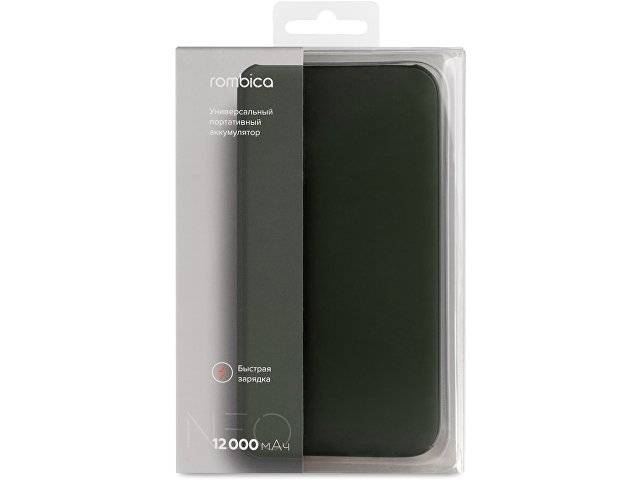 Внешний аккумулятор Rombica NEO NS120G Quick, 12000 mAh, темно-зеленый