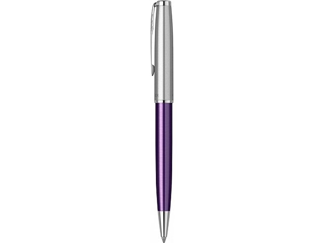 Шариковая ручка Parker Sonnet Essentials Violet SB Steel CT, цвет чернил black, перо: M, в подарочной упаковке.