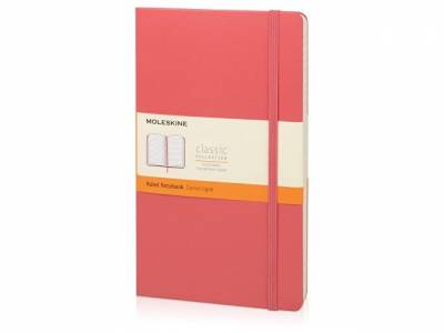 Записная книжка Moleskine Classic (в линейку) в твердой обложке, Large (13х21см), розовый