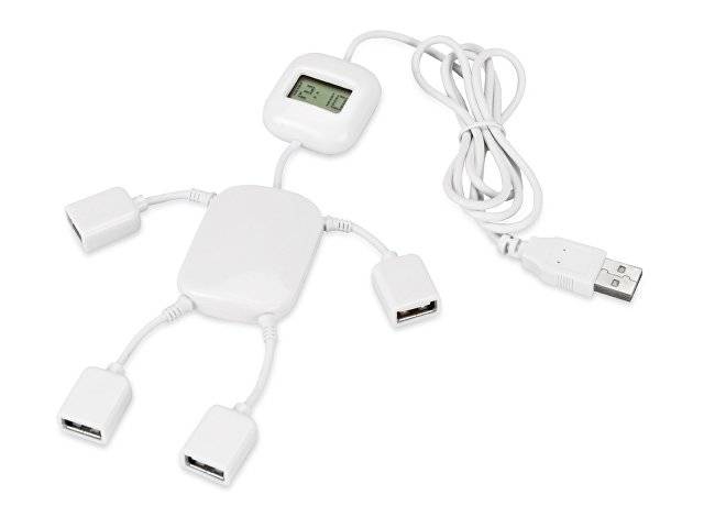 USB Hub на 4 порта с часами в виде человечка