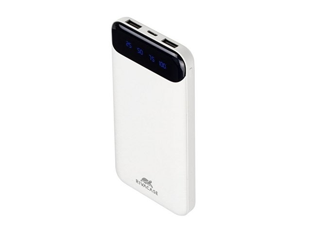 RIVACASE VA2240 (10000mAh) с дисплеем, белый, внешний аккумулятор 12/48