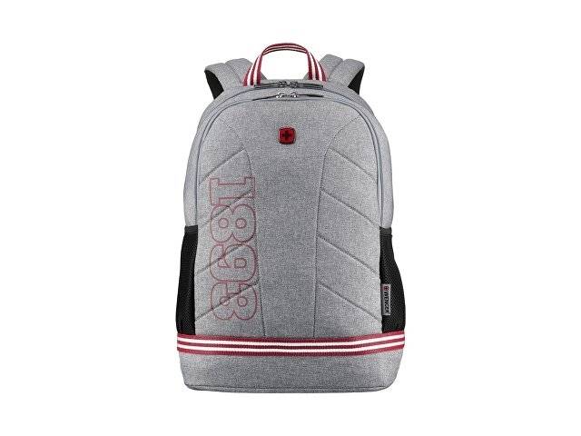 Рюкзак WENGER Collegiate Quadma 16”, серый, 100% полиэстер, 33х17х43 см, 22 л