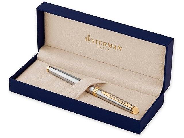 Ручка роллер Waterman «Hemisphere Stainless Steel GT F», серебристый/золотистый