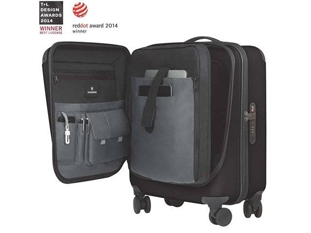 Чемодан VICTORINOX Spectra™ Dual-Access 2.0, чёрный, поликарбонат Bayer, 42x25x55 см, 37 л