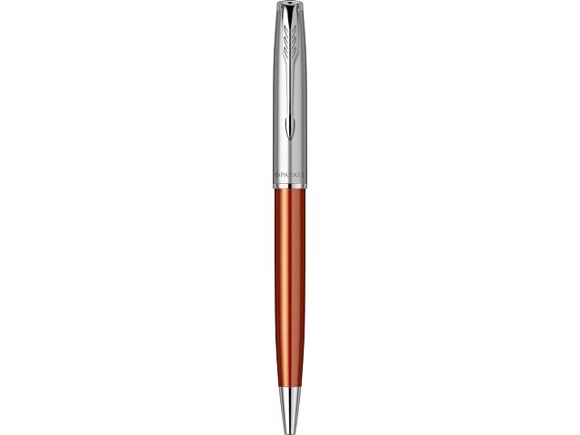 Шариковая ручка Parker Sonnet Essentials Orange SB Steel CT, цвет чернил black, перо: M, в подарочной упаковке.