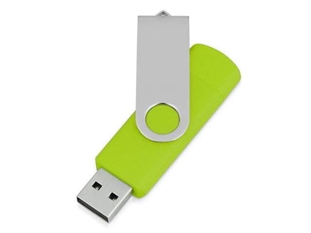 USB/micro USB-флешка 2.0 на 16 Гб «Квебек OTG», зеленое яблоко