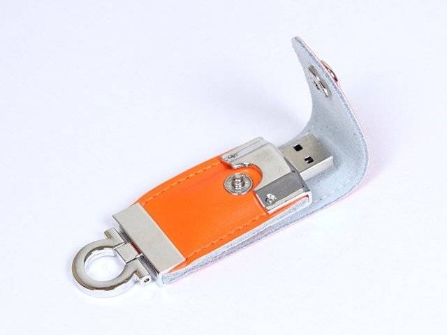 USB-флешка на 16 Гб в виде брелка, оранжевый