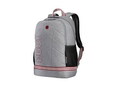 Рюкзак WENGER Collegiate Quadma 16”, серый, 100% полиэстер, 33х17х43 см, 22 л