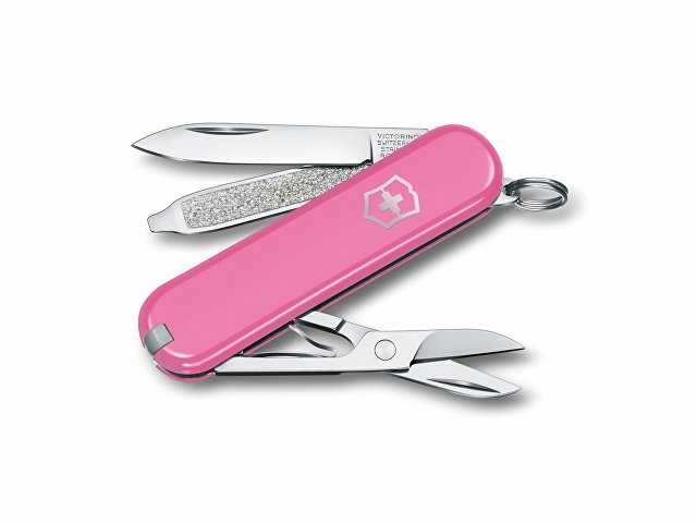 Нож-брелок VICTORINOX Classic SD Colors "Cherry Blossom", 58 мм, 7 функций, розовый