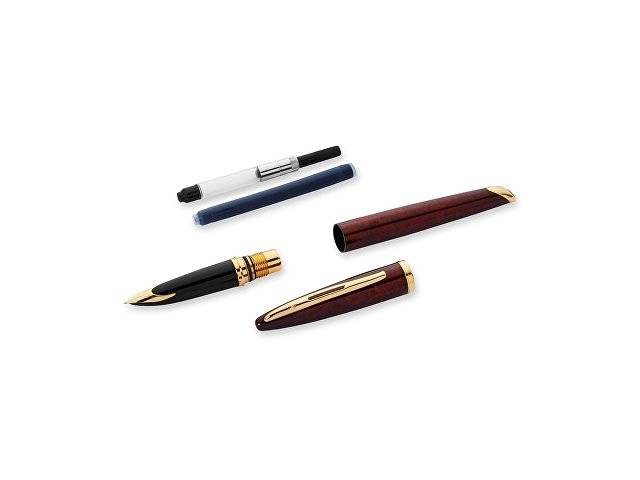 Ручка перьевая Waterman «Carene Amber GT F», коричневый/золотистый