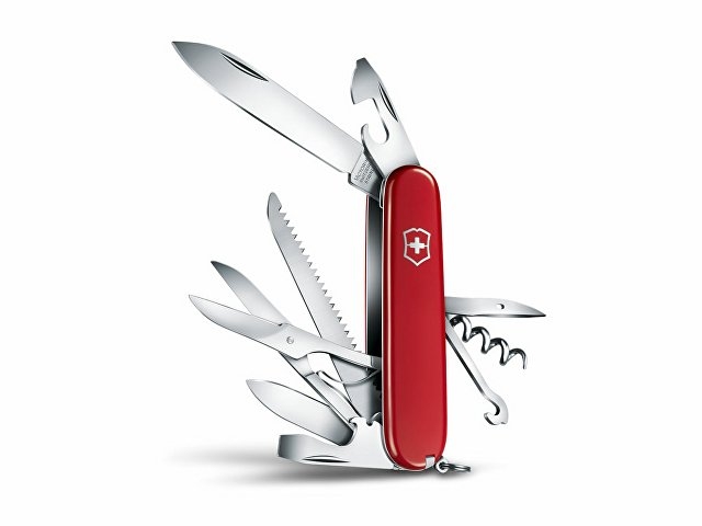 Нож перочинный VICTORINOX Huntsman, 91 мм, 15 функций, красный