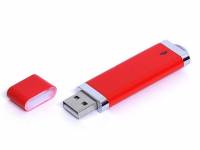 USB-флешка промо на 32 Гб прямоугольной классической формы, красный