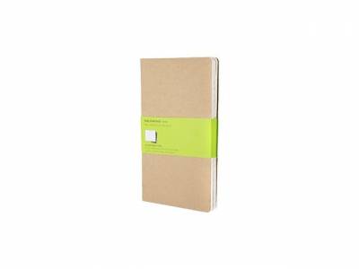 Записная книжка Moleskine Cahier (нелинованный, 3 шт.), Large (13х21см), бежевый