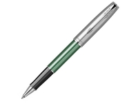 Ручка-роллер Parker Sonnet Essentials Green SB Steel CT, цвет чернил black, перо: F, в подарочной упаковке.