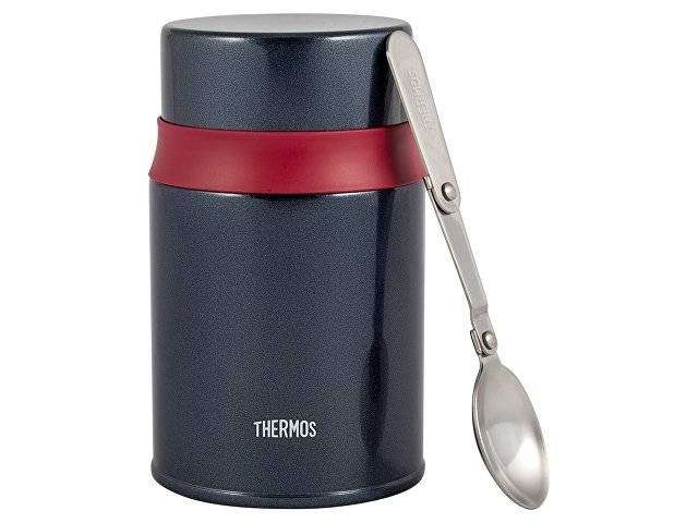 Термос из нерж.стали в комплекте с ложкой тм THERMOS TCLD-520S, синий