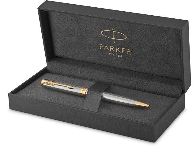 Ручка шариковая «Parker Sonnet Core Stainless Steel GT», серебристый/золотистый