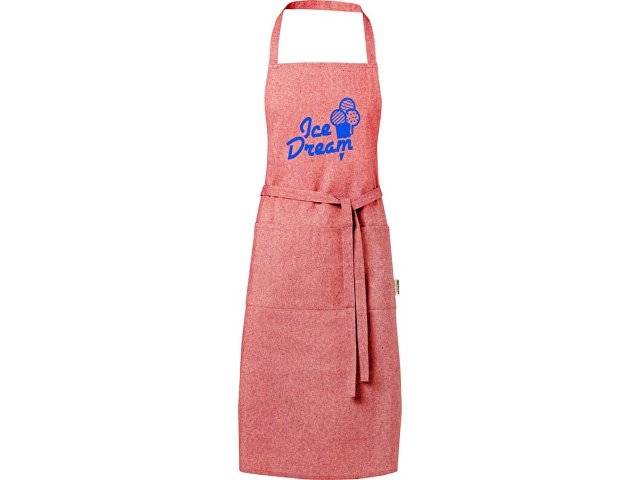 Pheebs 200 g/m² recycled cotton apron, красный яркий