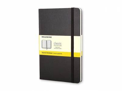 Записная книжка Moleskine Classic (в клетку) в твердой обложке, Large (13х21см), черный