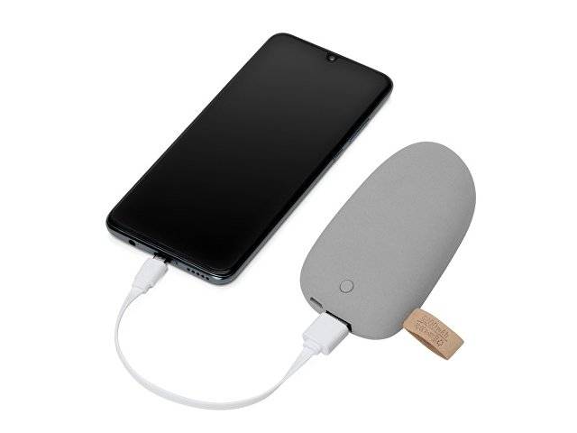 Универсальное зарядное устройство power bank в форме камня. 5200MAH. gray