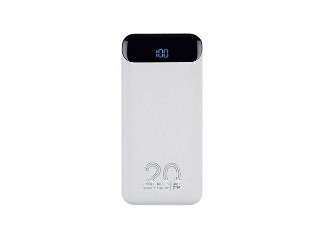 RIVACASE VA2580 (20 000mAh), QC/PD 20W внешний аккумулятор с дисплеем, белый /24