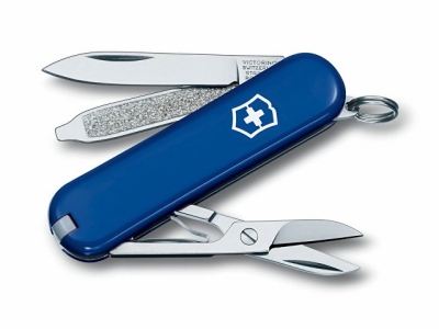 Нож-брелок VICTORINOX Classic SD, 58 мм, 7 функций, синий