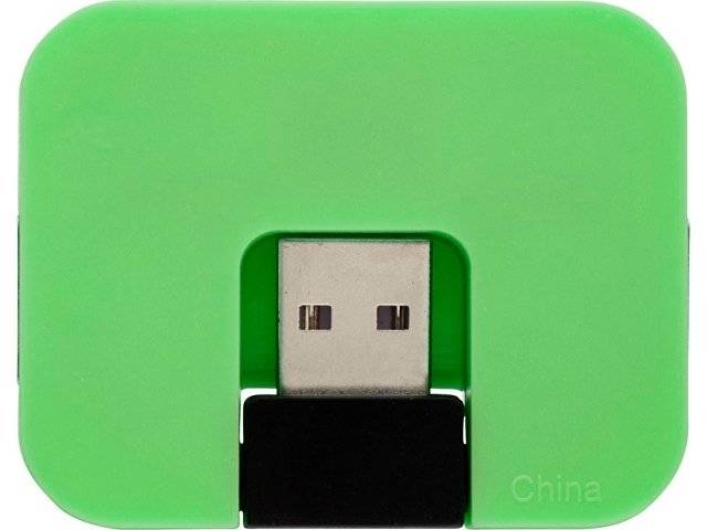 USB Hub "Gaia" на 4 порта, зеленый