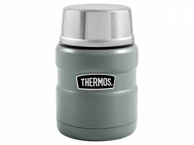 Термос из нерж. стали с ложкой тм THERMOS SK3000-MGR 0,47 L, зеленый