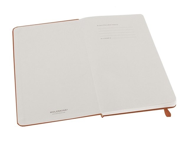 Записная книжка Moleskine Classic (в линейку) в твердой обложке, Large (13х21см), оранжевый коралл