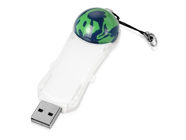 Флеш-карта USB 2.0 на 4 Gb с плавающей мини-фигурой земного шара