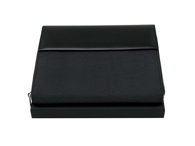 Папка для участника конференции формата А5 Advance Fabric Dark Grey. Hugo Boss