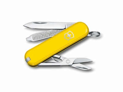 Нож-брелок VICTORINOX Classic SD Colors "Sunny Side", 58 мм, 7 функций, жёлтый