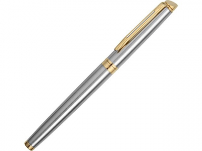 Ручка роллер Waterman «Hemisphere Stainless Steel GT F», серебристый/золотистый