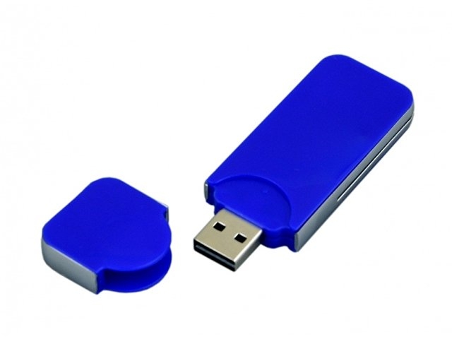 USB-флешка на 64 Гб в стиле I-phone, прямоугольнй формы, синий