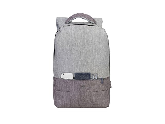 RIVACASE 7562 grey/mocha рюкзак для ноутбука 15.6", серый/кофейный