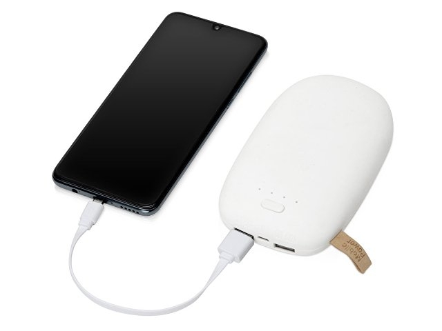 Универсальное зарядное устройство power bank в форме камня. 10400MAH. white