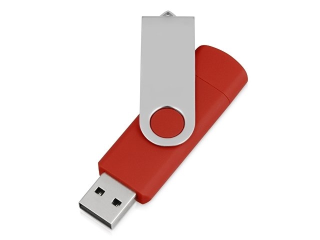 USB/micro USB-флешка 2.0 на 16 Гб «Квебек OTG», красный